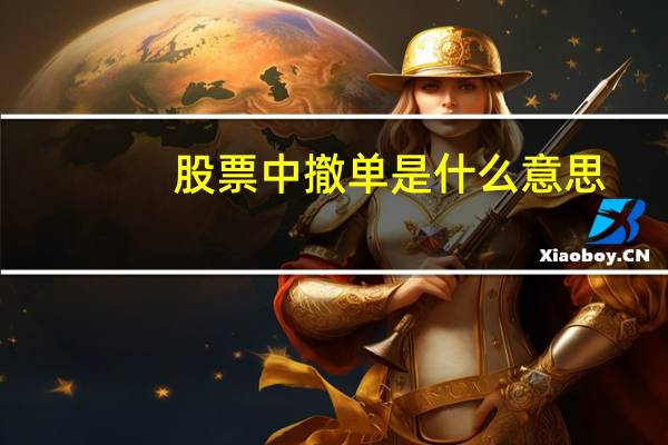 股票中撤单是什么意思