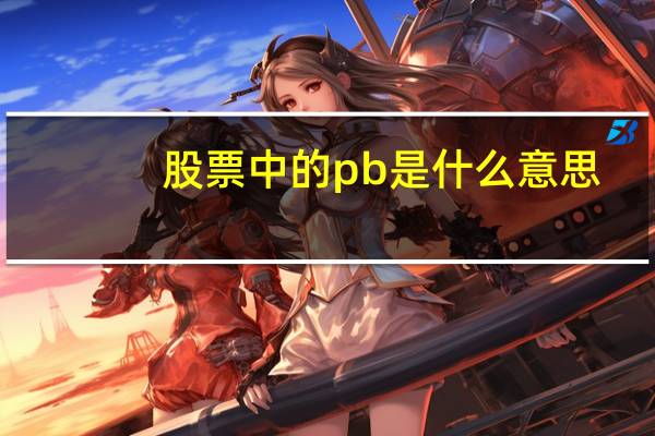 股票中的pb是什么意思