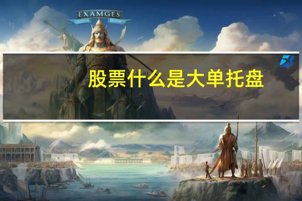 股票什么是大单托盘