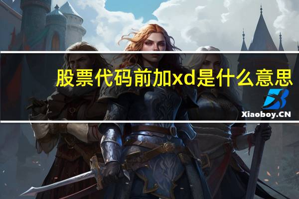 股票代码前加xd是什么意思