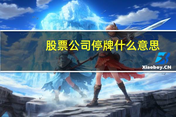 股票公司停牌什么意思