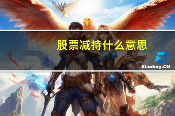 股票减持什么意思
