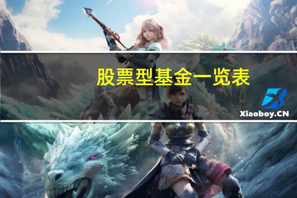 股票型基金一览表