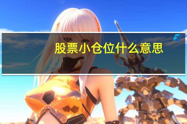 股票小仓位什么意思