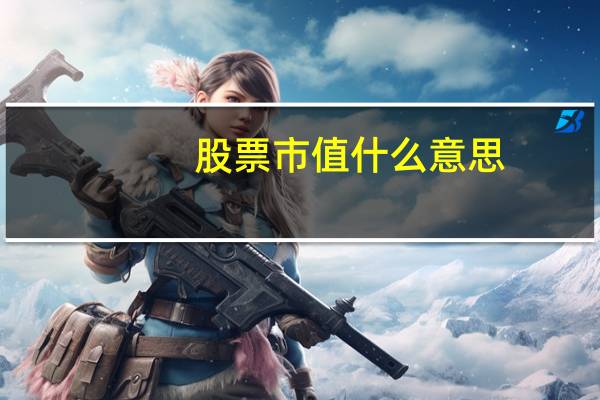 股票市值什么意思