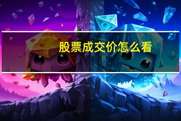 股票成交价怎么看