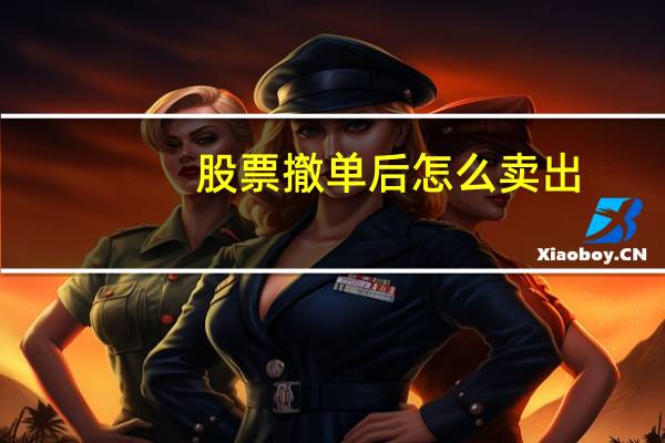 股票撤单后怎么卖出