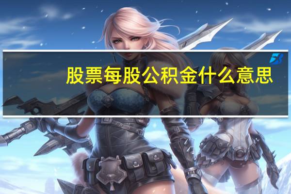 股票每股公积金什么意思