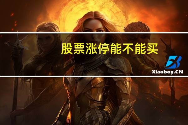 股票涨停能不能买