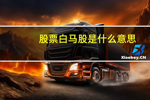 股票白马股是什么意思