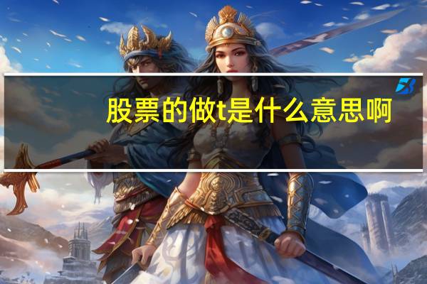 股票的做t是什么意思啊