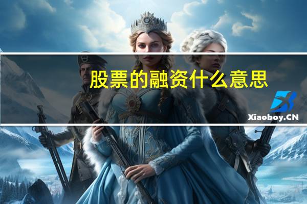 股票的融资什么意思