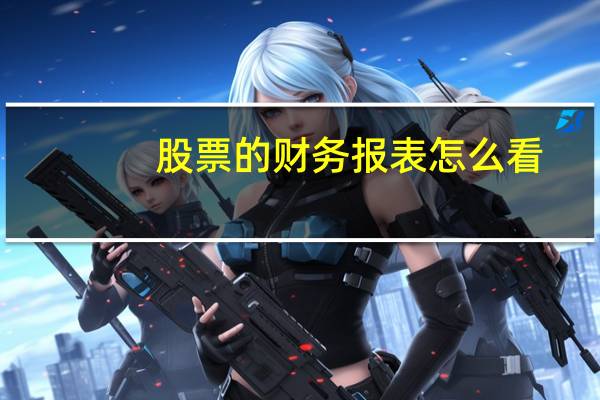 股票的财务报表怎么看