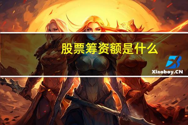 股票筹资额是什么