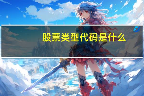 股票类型代码是什么