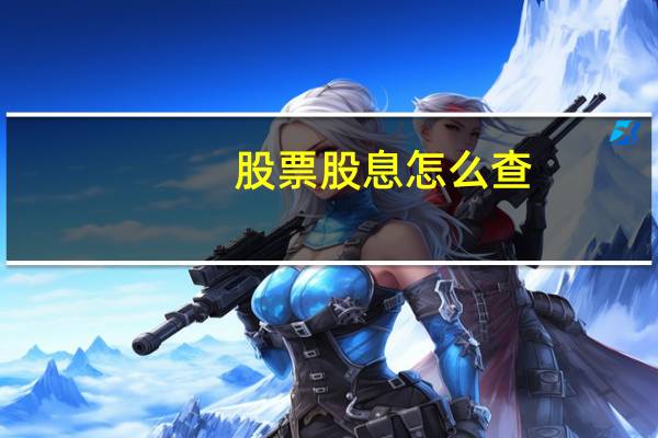 股票股息怎么查