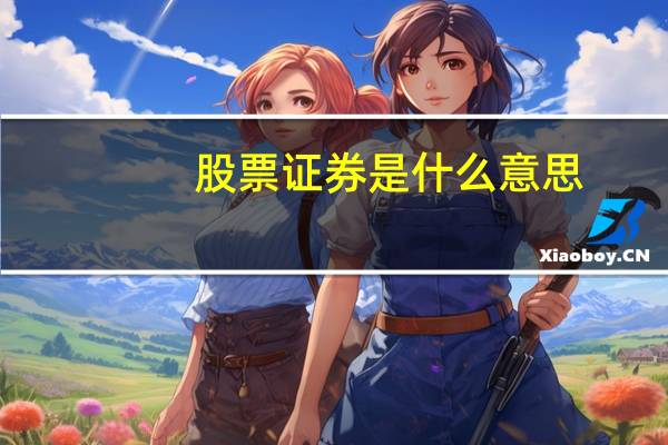 股票证券是什么意思