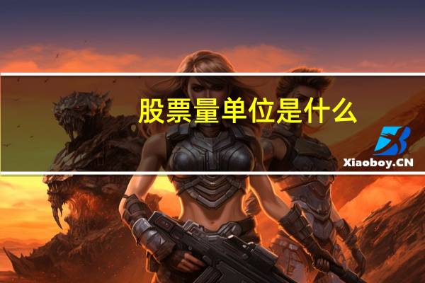 股票量单位是什么