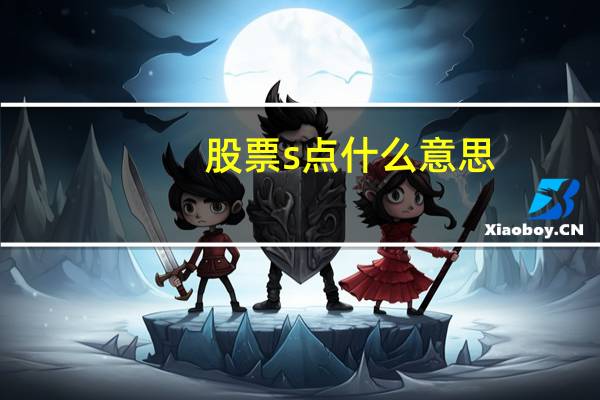 股票s点什么意思