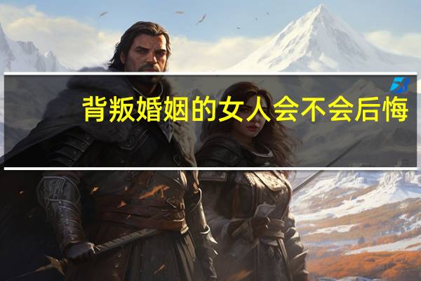 背叛婚姻的女人会不会后悔