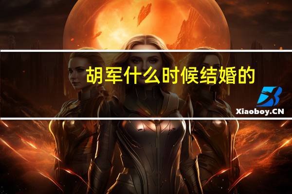 胡军什么时候结婚的