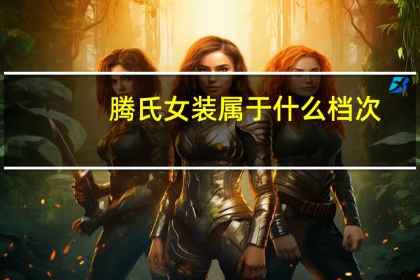 腾氏女装属于什么档次