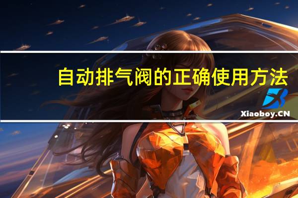 自动排气阀的正确使用方法