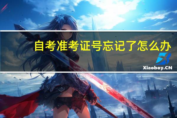 自考准考证号忘记了怎么办