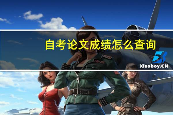 自考论文成绩怎么查询
