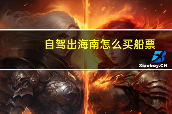 自驾出海南怎么买船票