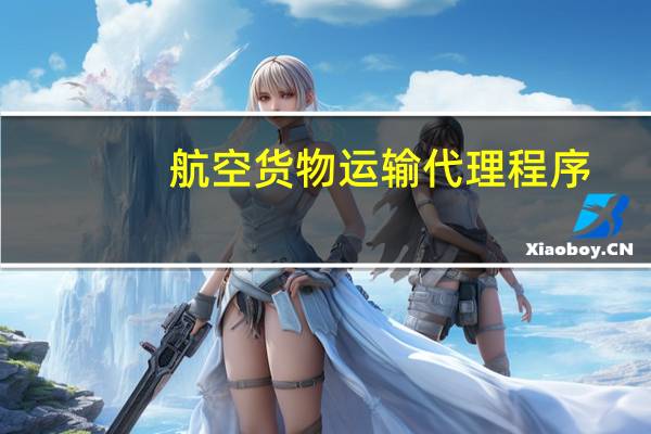 航空货物运输代理程序