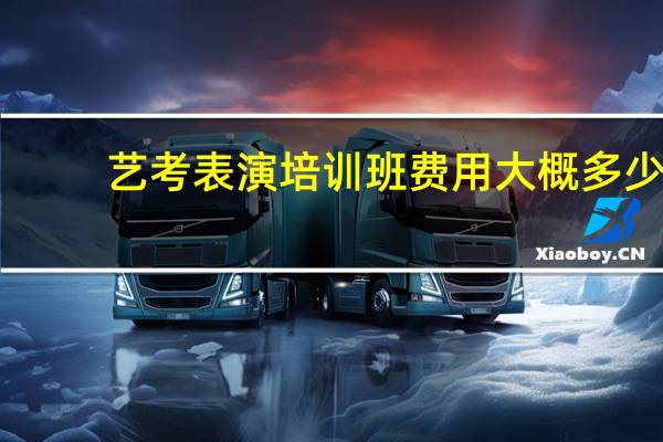 艺考表演培训班费用大概多少