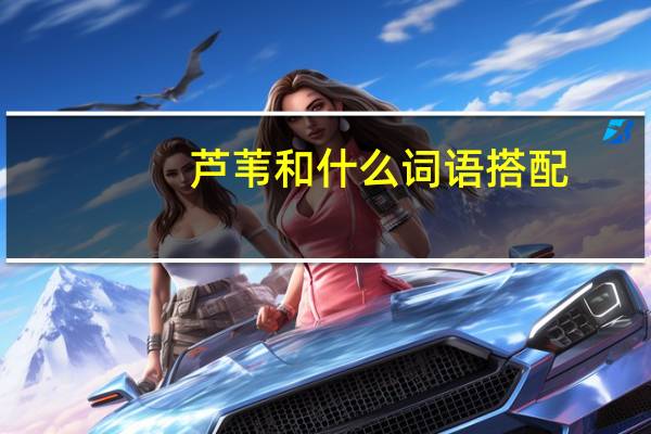芦苇和什么词语搭配