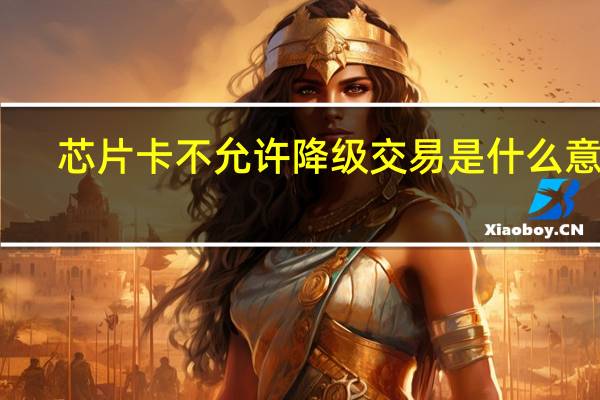 芯片卡不允许降级交易是什么意思