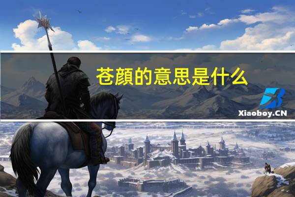 苍顔的意思是什么