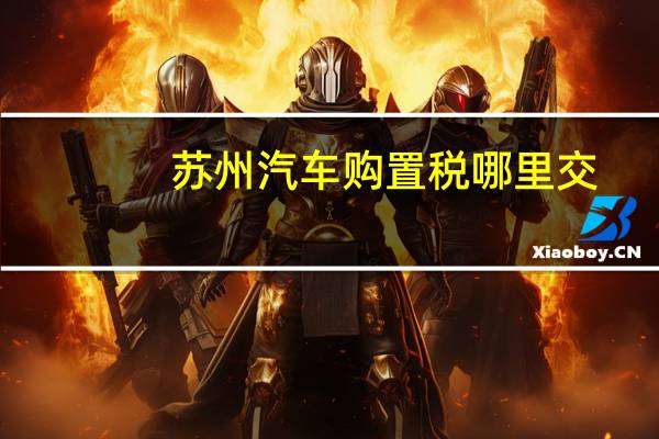 苏州汽车购置税哪里交