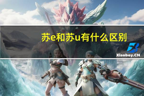 苏e和苏u有什么区别