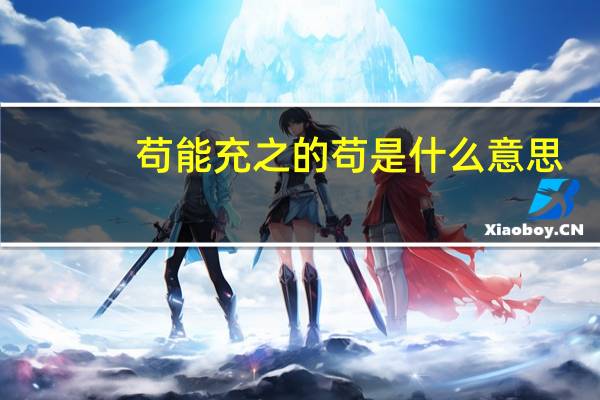 苟能充之的苟是什么意思