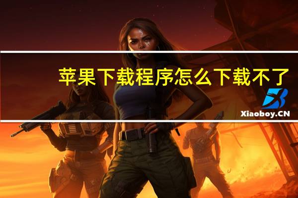 苹果下载程序怎么下载不了