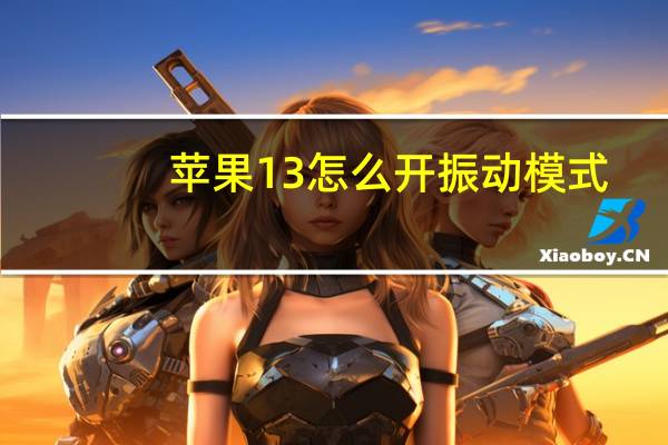苹果13怎么开振动模式