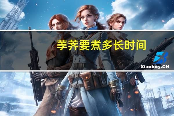 荸荠要煮多长时间