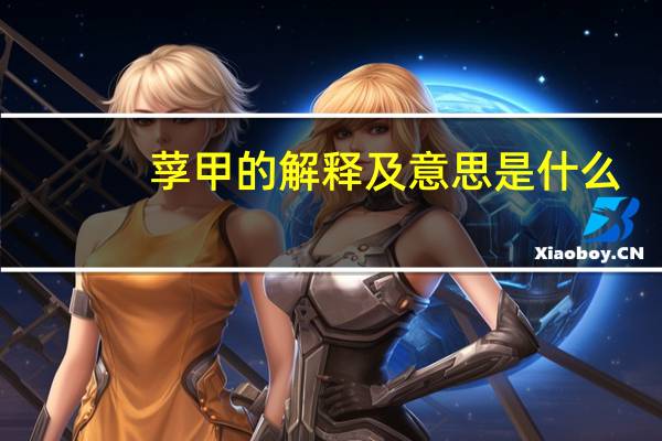 莩甲的解释及意思是什么