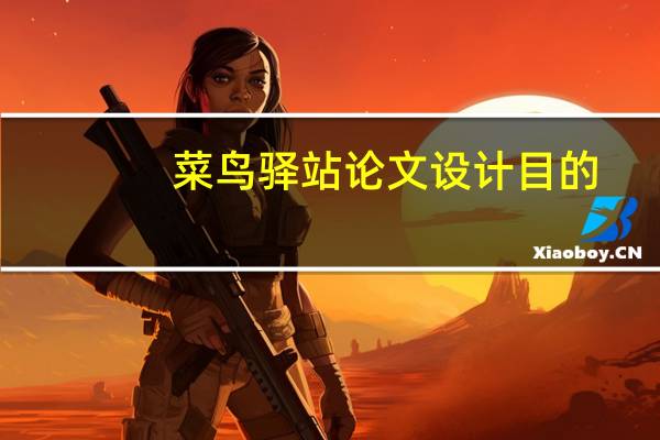 菜鸟驿站论文设计目的