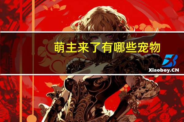 萌主来了有哪些宠物