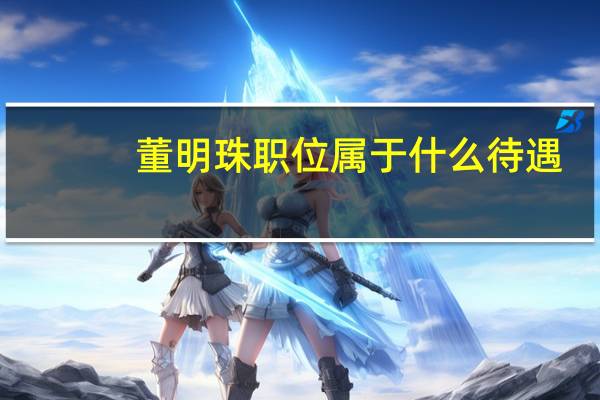 董明珠职位属于什么待遇