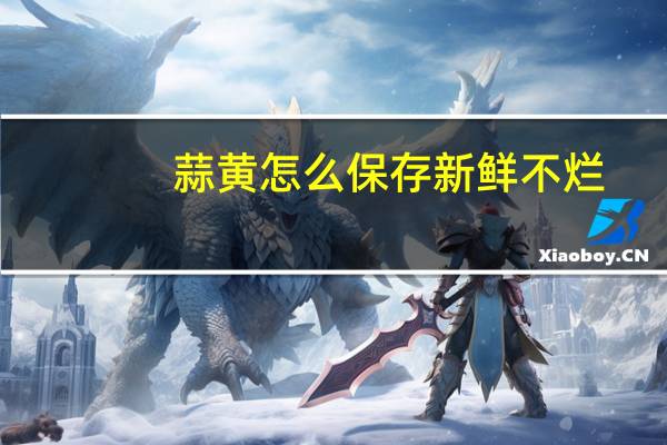蒜黄怎么保存新鲜不烂