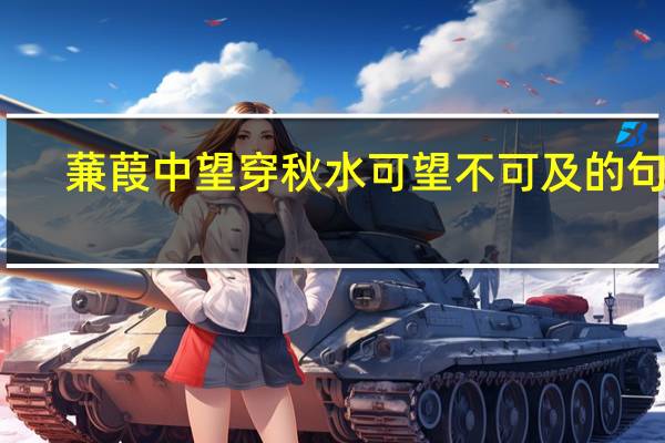 蒹葭中望穿秋水可望不可及的句子