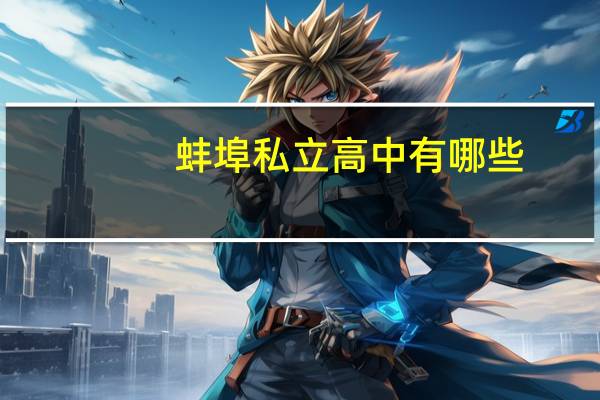 蚌埠私立高中有哪些