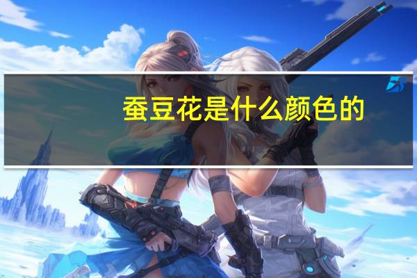 蚕豆花是什么颜色的