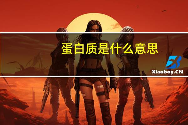 蛋白质是什么意思